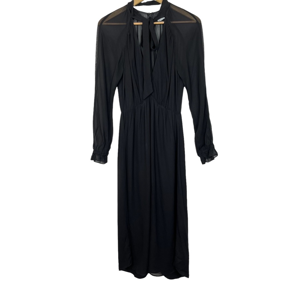Reformation Long Sleeve Chiffon Midi Dress